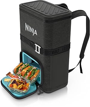 Ninja FrostVault Go Can Soft Cooler, 24/36 Can, Leak Proof, Built-In Cup Holder, 2 Ice Packs & Dry Storage Drawer, Polyester Insulation, Hiking, Camping, Picnic
