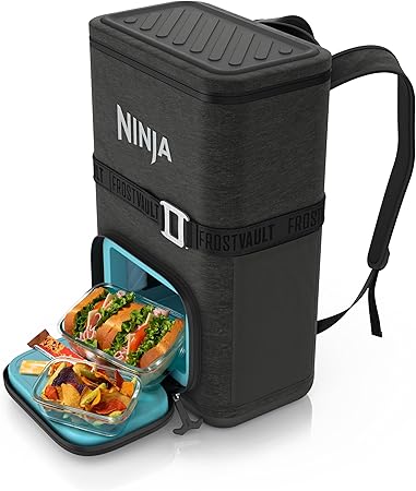 Ninja FrostVault Go Can Soft Cooler, 24/36 Can, Leak Proof, Built-In Cup Holder, 2 Ice Packs & Dry Storage Drawer, Polyester Insulation, Hiking, Camping, Picnic