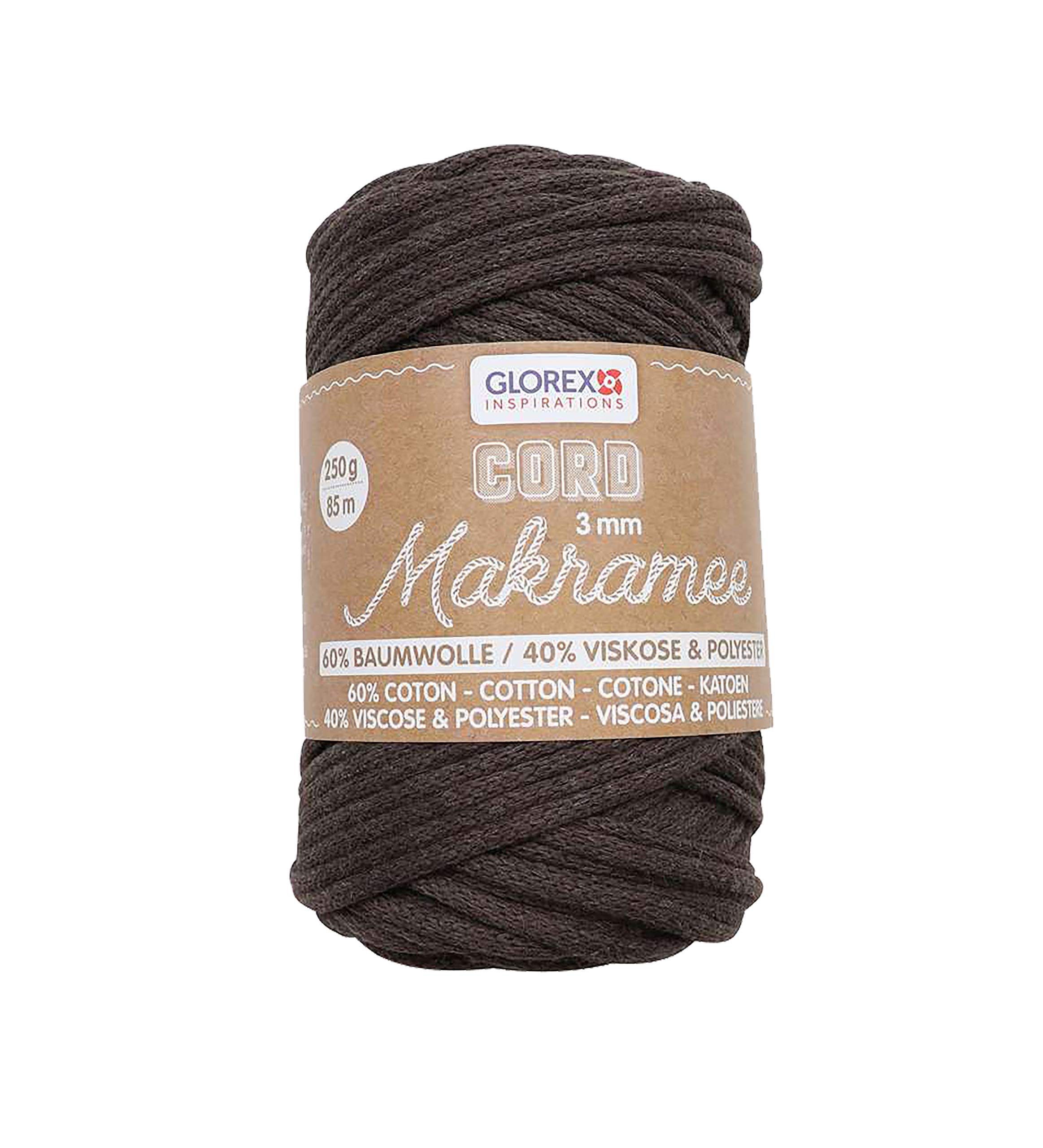 Glorex 5 1006 06 Cord Macrame Woven Brown 85 m, (85M) EU