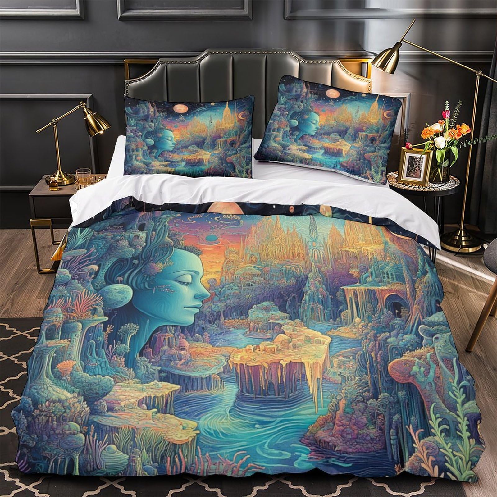 Housse de couette rêve surréaliste pour créer une déco de chambre cosy
