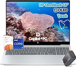 HP Laptop OmniBook 7 Touchscreen -Intel Core 9 270H Beat i7-13650HX -40.6 cm 2K OLED 120Hz -64GB RAM -2TB SSD -Windows 11 -Teclado retroiluminado - Edição de vídeo Business Computadora Portátil PC