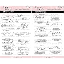 Clear Stamps Pastor and Ministry Appreciation Greetings Christian Religious 2-Pack 4x6 Inch Sheets - 19 Pieces