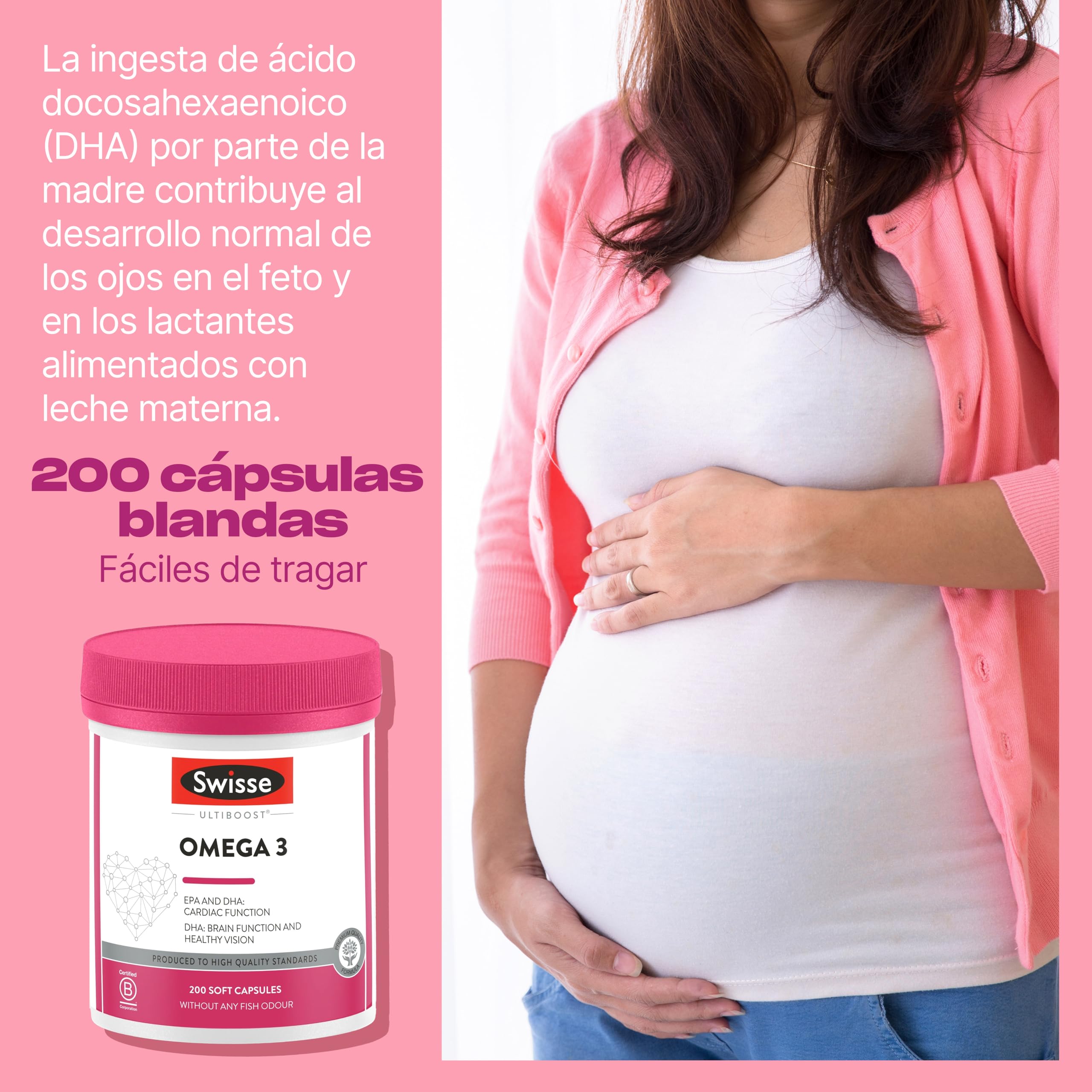 SWISSE - Omega 3 IFOS Certificado 5 Estrellas, 200 Cápsulas Blandas con 1500 mg de Aceite de Pescado, Vitamina E, 233 mg EPA y 135 mg DHA por Dosis - Suplementos para Cerebro y Corazón, Made in Italy