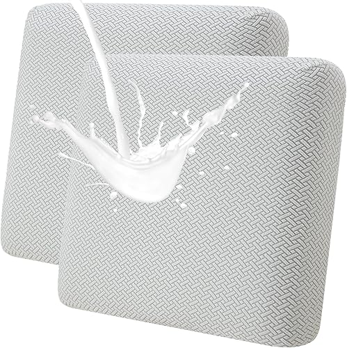 Miniatura 26 de Fuloon Fundas de cojín impermeables para sofá, fundas elásticas para cojín de asiento de sofá, protector de muebles sólido lavable, adecuado para