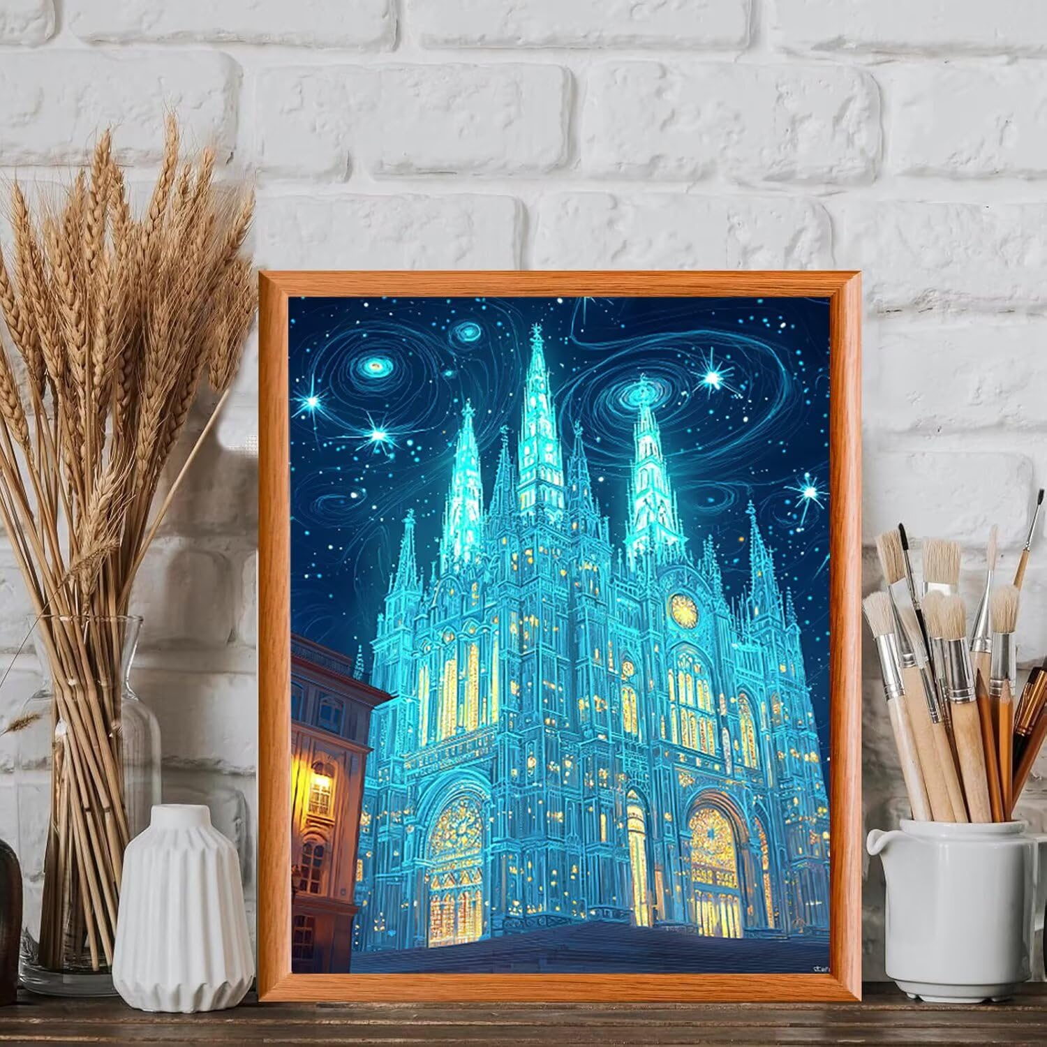 WEISHIWE Duomo di Firenze Dipingere con i Numeri per Adulti, 70x90cm a-22 | Paint by Numbers Kit con Pennelli e Acrilico Pigmento, Fai da te Olio La Pittura di Numeri Kit, Decora la Casa, senza Cornice