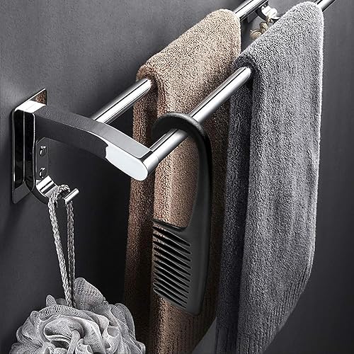 Miniatura 6 de Wapodeai Peine de ducha de dientes anchos con gancho, bueno para cabello rizado húmedo y seco, peines de alta calidad sin enredos, color negro.