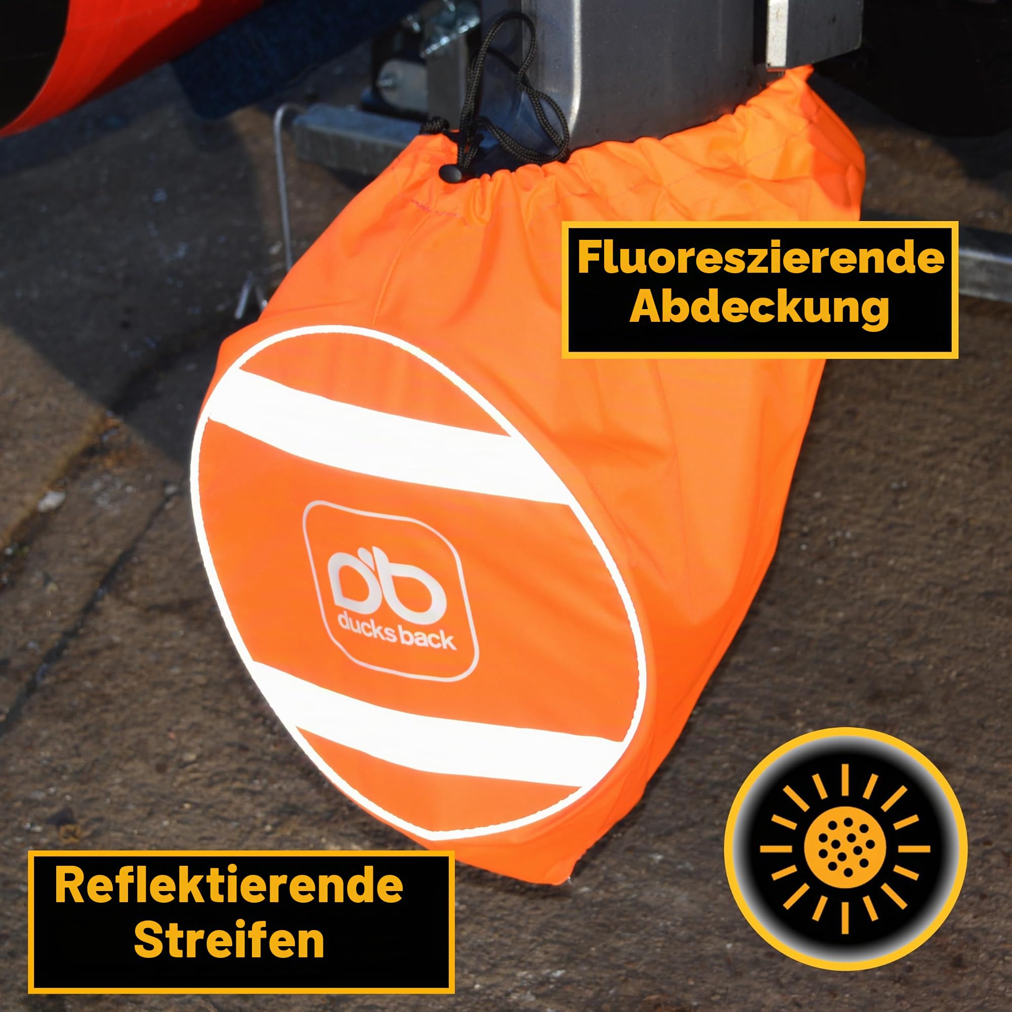 Ducksback Boots-Außenbordmotor-Propeller-Abdeckungstasche (Prop), für große Motoren (100 PS und mehr) (Orange)