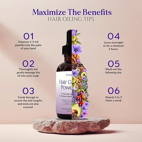 Miniatura 9 de Aceite de romero con aceite de ricino negro, batana, lavanda, café, coco, argán, aguacate, oliva, almendra y aceite de semillas de perejil, 11