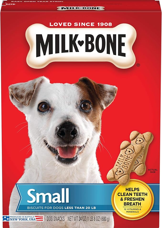 MilkBone Original Dog Treats Biscuits for Small Dogs, 24 Ounces Pet Snack Treats