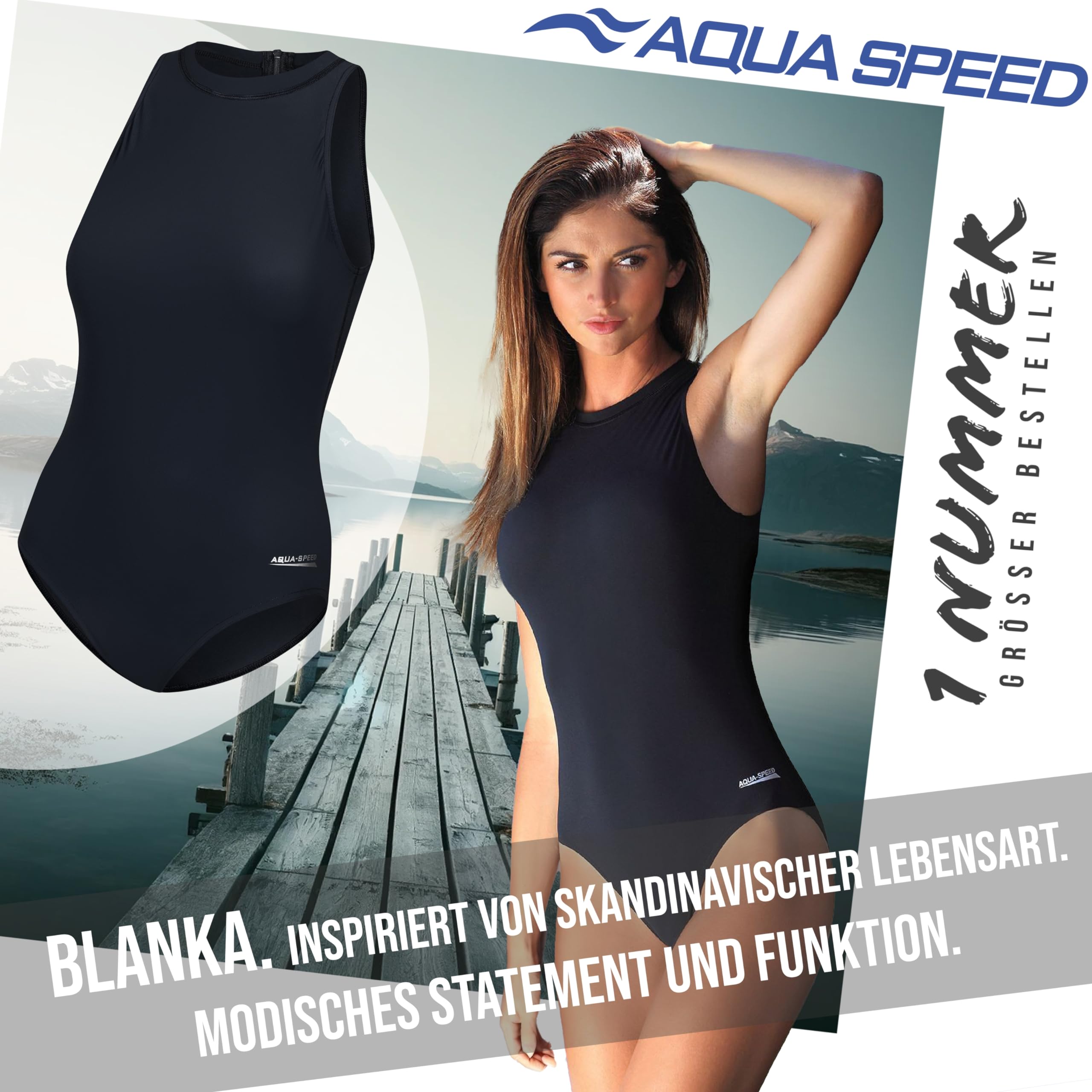 Aqua Speed BLANKA swimming costume ladies | athletic swimming costume | swimming clothes | competition suit