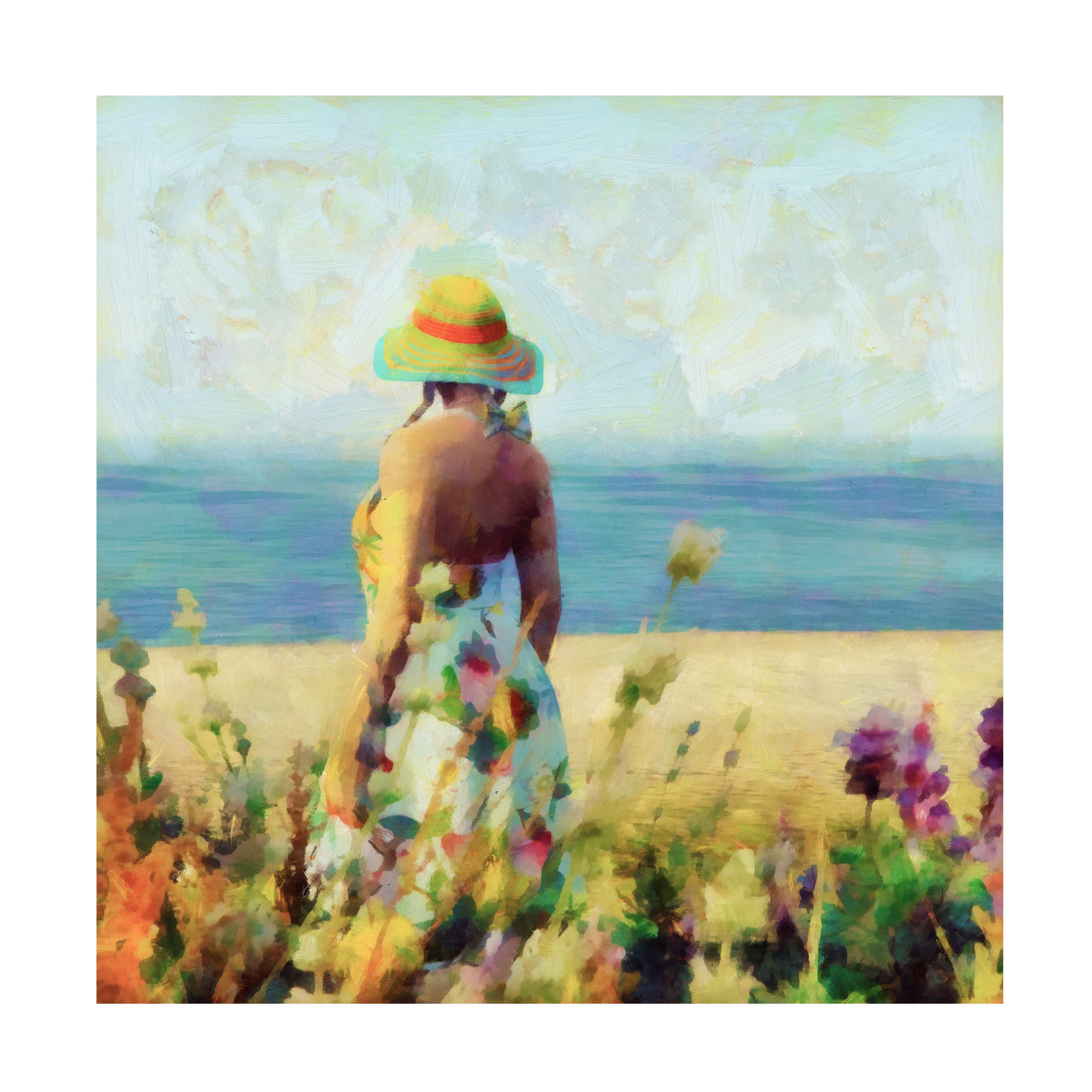 Trademark Fine Art 'Morning Meadow Stroll I' Canvas Art by Alonzo Saunders