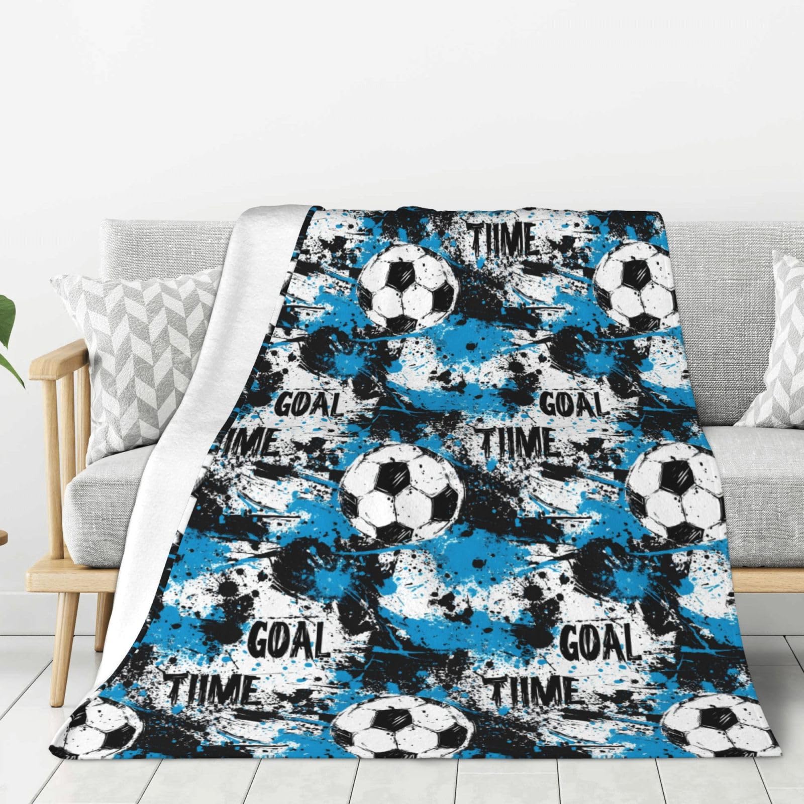 Couverture douce football idée cadeau homme et femme passionnés