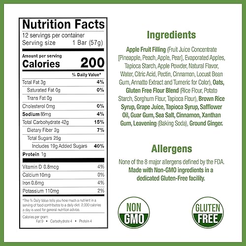 Miniatura 6 de Betty Lou's Paquete de 12 barras de frutas  Paquete de 12 manzanas y 12 moras  Sin gluten, veganas, sin OGM  Snacks deliciosamente saludables