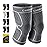 CAMBIVO 2 Pack Knee Brace, Knee Compression Sleeve for Men and Women, Knee Support for Running, Workout, Gym, Hiking, Sports (Cool Gray,Medium)
