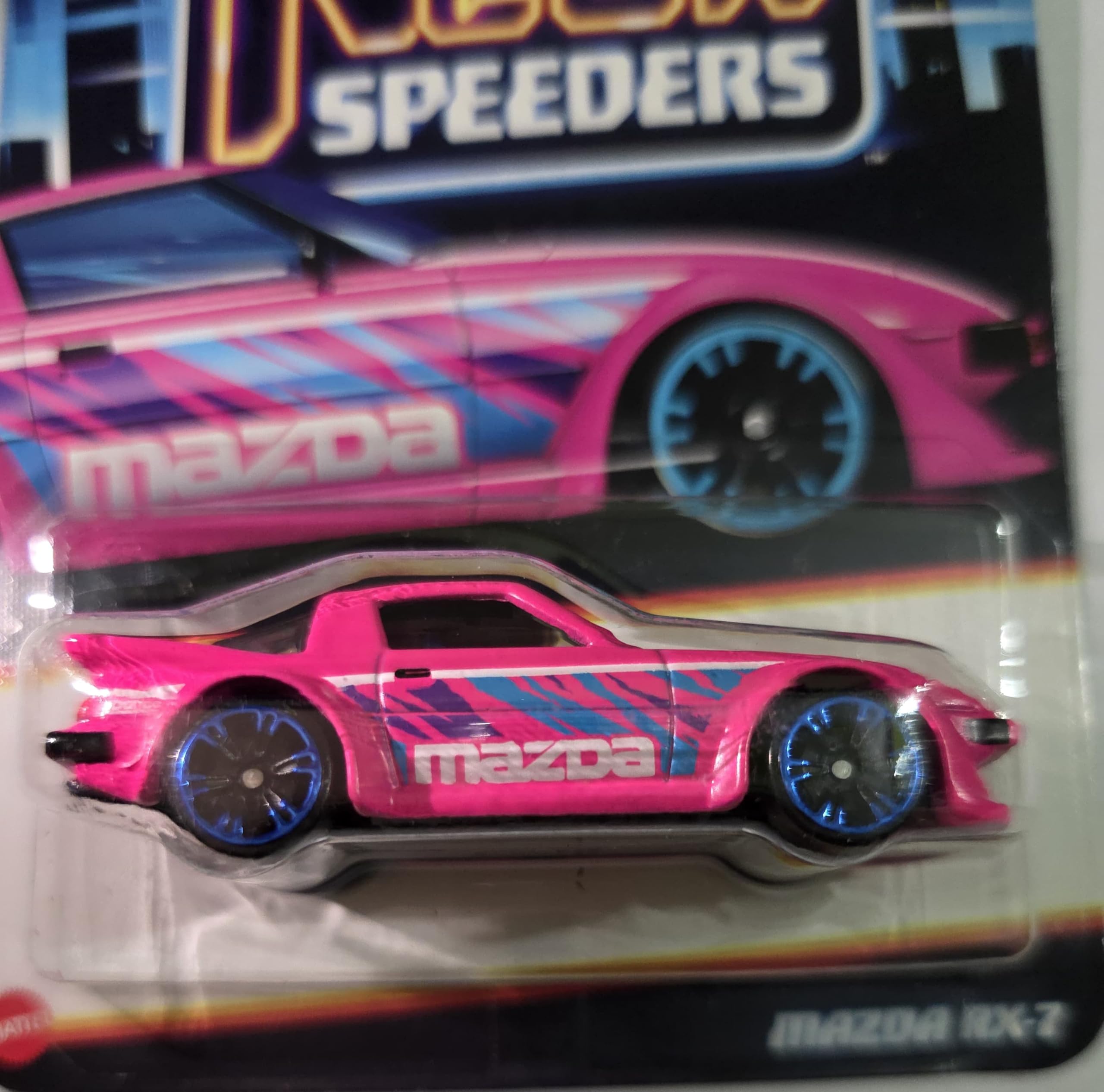 Neon Speeders Mazda RX-7 (neon Pink) HW Limited,Rare Collectible