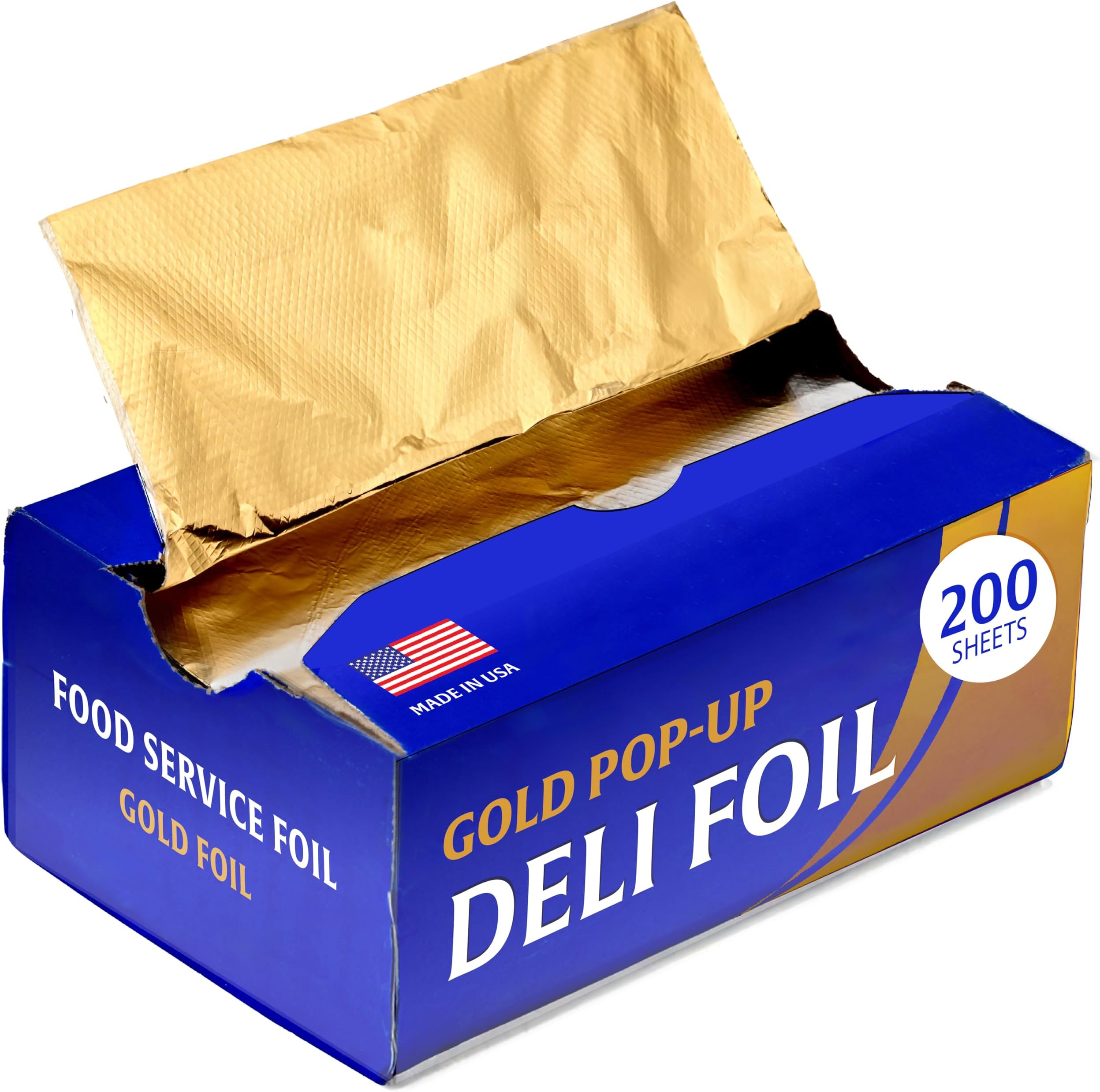 200 Count Pre-Cut Pop Up Wraps, 9” Gold Disposable Wrappers for Food or Hair Highlights – Stock Your Home