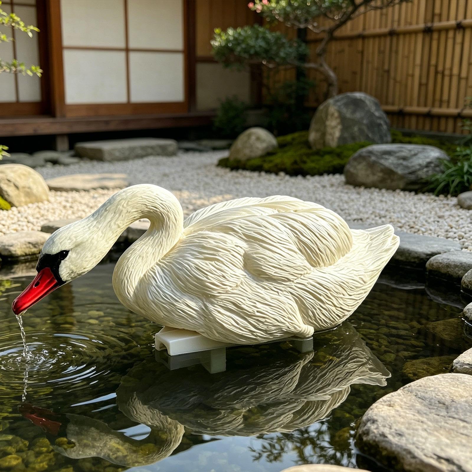 kowaku Figurine de Cygne Flottante pour Bassin de Jardin, Aquarium Ou Piscine