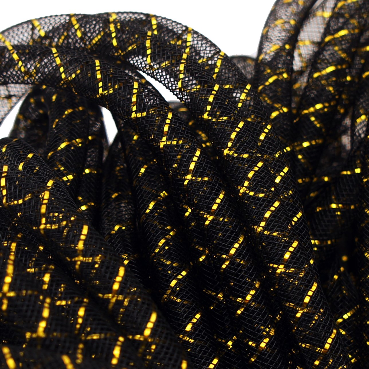 Crin tubulaire extensible noir 8 mm anti-affaissement pour volume bibis