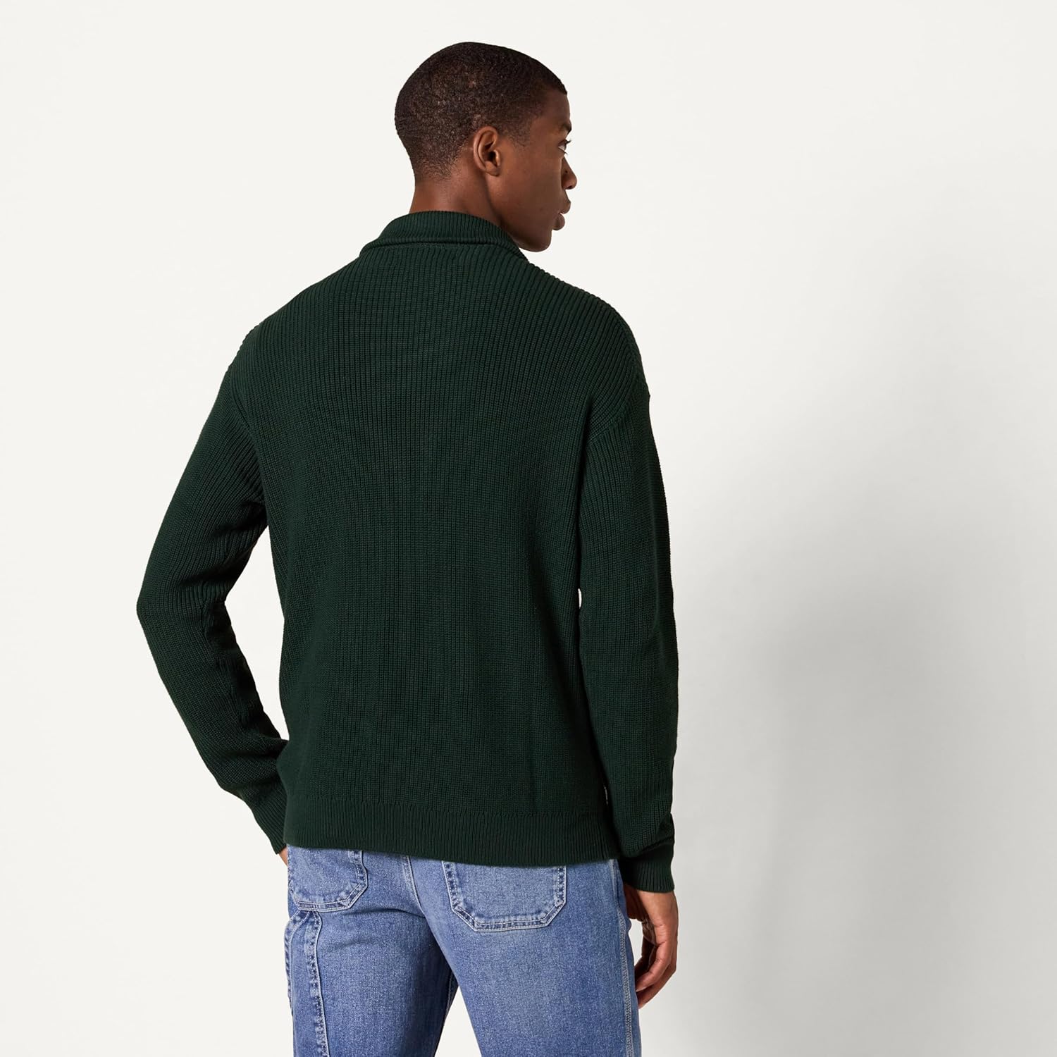 Amazon Essentials Mens Quarter-Zip Rib-Knit Relaxed-Fit Sweater - Image 2