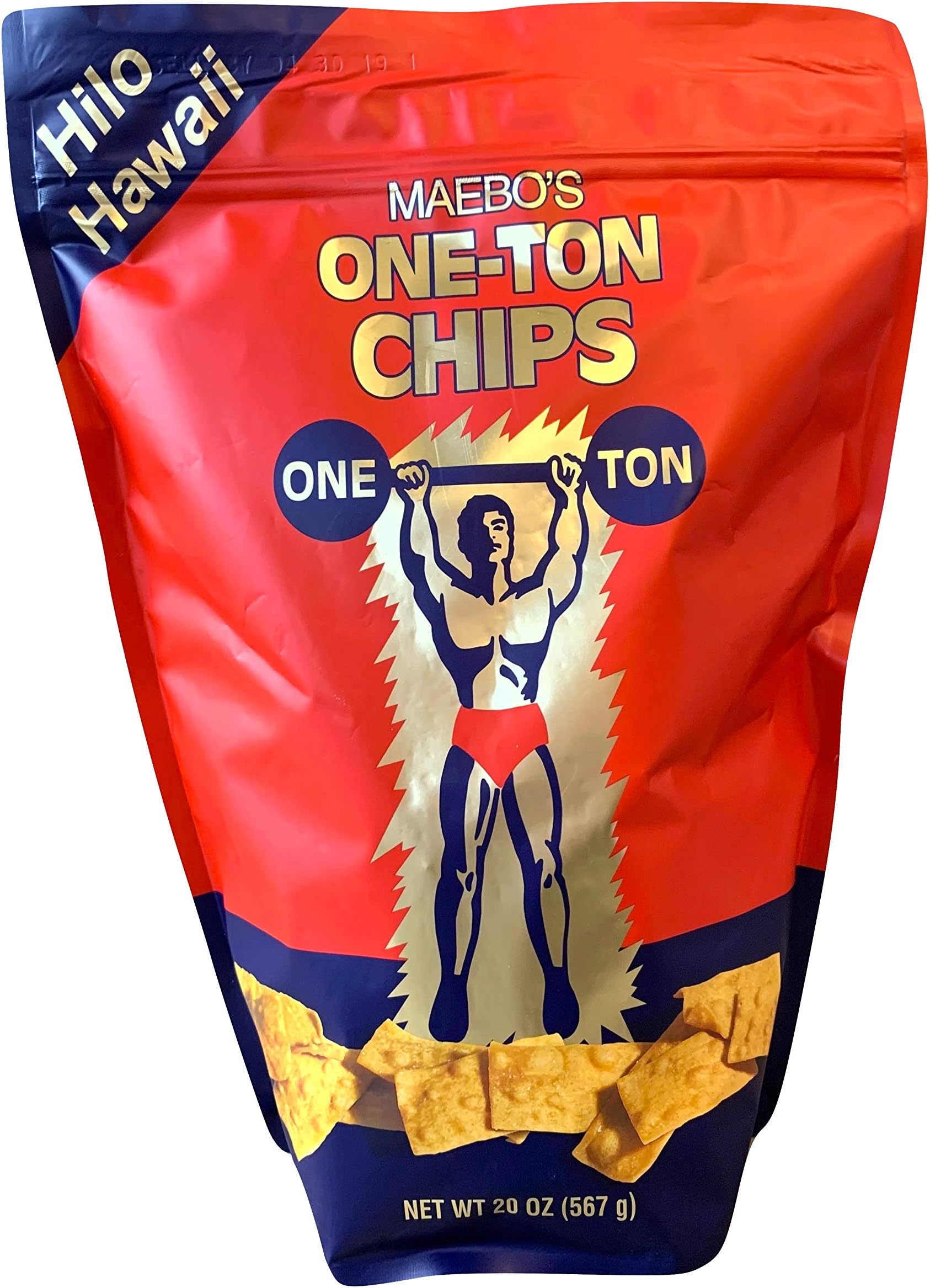 MAEBO'S ONE-TON Chips, Large bag - 20 ounce (567g)