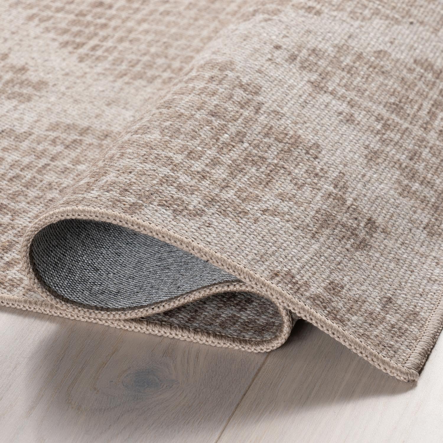 nuLOOM Katana Trellis 8'6" x 11'6" Machine Washable Wool Area Rug for Living Room Bedroom Dining Room Kitchen, Brown/Beige