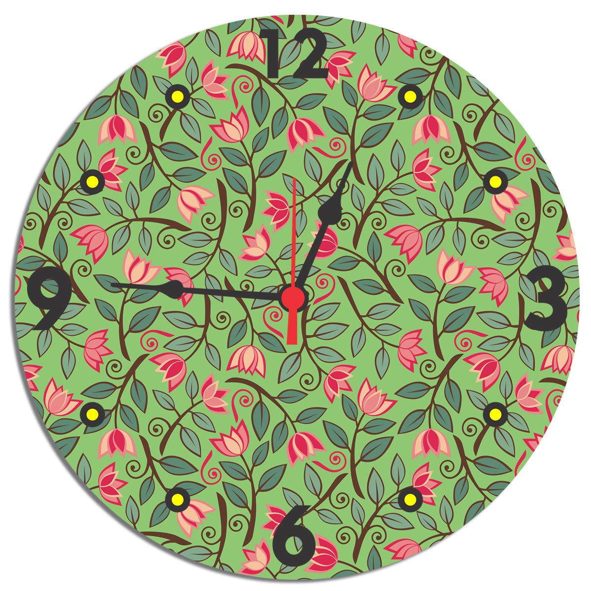 Buy The Brand Kart Round Wall Clock for Living Room, MDF Wood Quartz