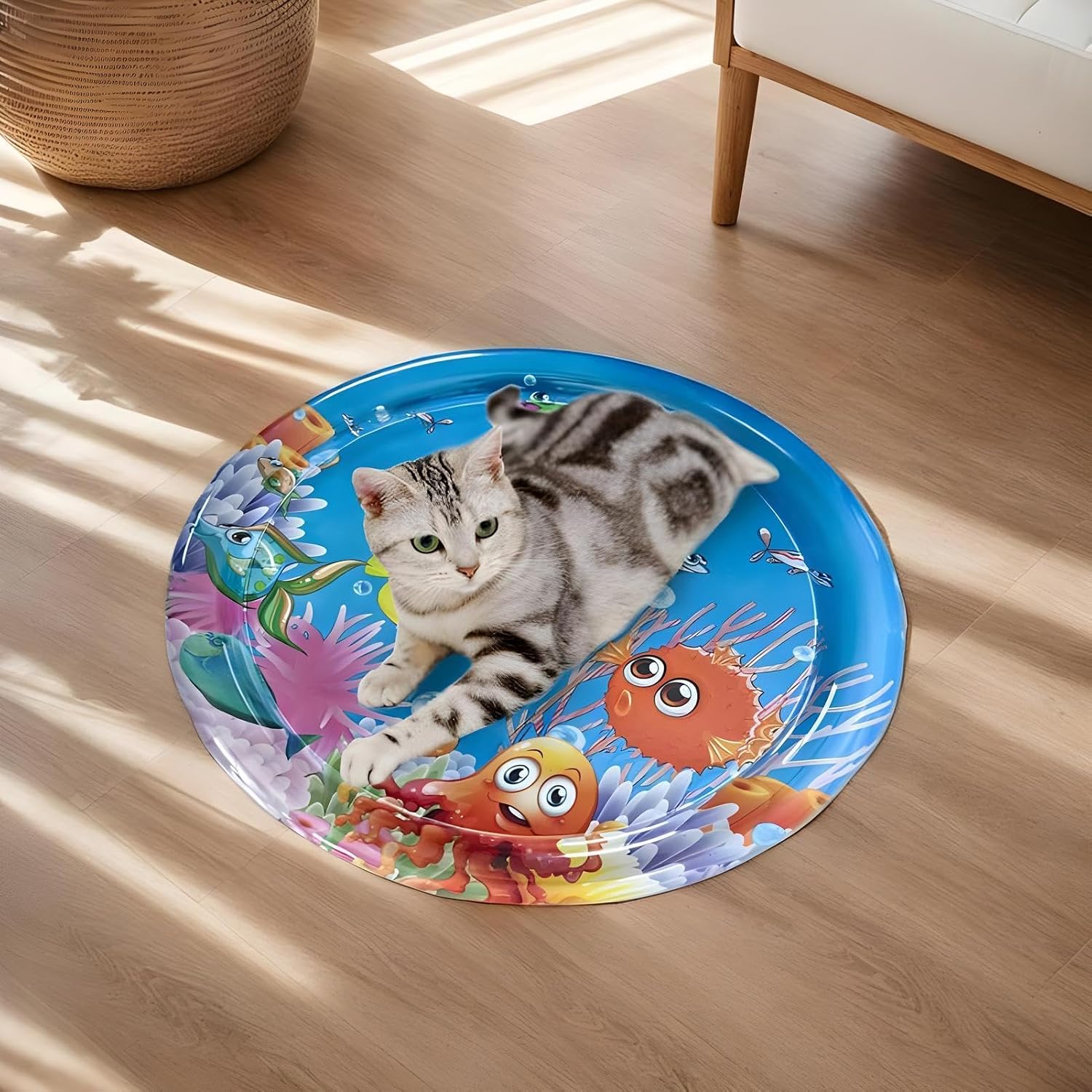 Водяной сенсорный коврик для игр, охлаждающая водяная кровать, веселая игрушка | Водяной коврик с мультяшными персонажами для животных и детей, для игр и сна дома и на природе