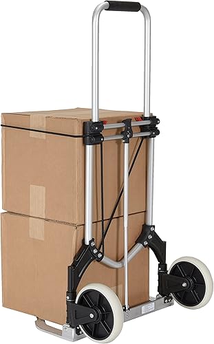 Miniatura 5 de Vestil FHC-250 Carretilla de mano plegable de aluminio con asa de bucle, capacidad de carga de 250 libras, 40-12 pulgadas de alto x 17 pulgadas de