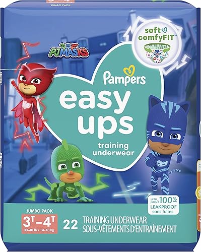Pampers Easy Ups - Ropa interior de entrenamiento para niños, talla 6, 4T-5T, 18 unidades, (el embalaje puede variar) (paquete de 2)