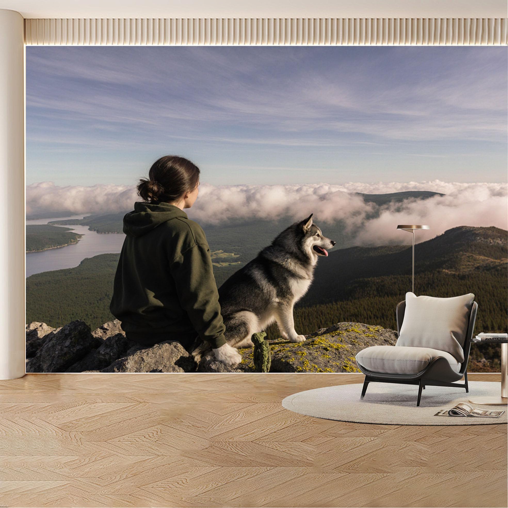 Custom Wall Mural Wallpaper Mountain Landscape Nature Scenic View Removable SelfAdhesive Large Photo for Living Room， Bedroom， Office