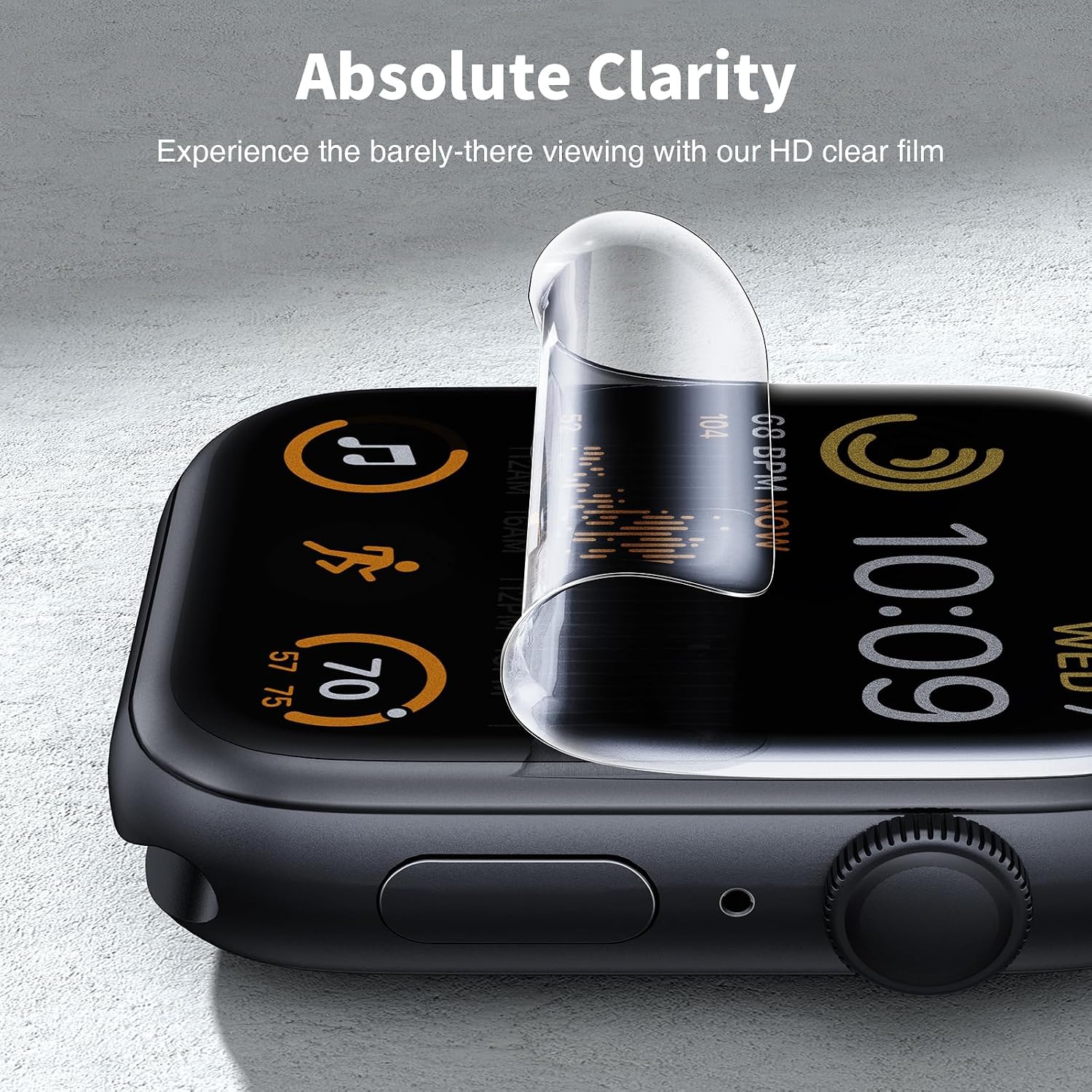 LK 6 Pack Apple Watch Screen Protector 44mm Series 6/5/4 SE [Flexible TPU Not Glass] Self-Healing, Max Coverage, Bubble Free, HD Clear Screen Protector for iWatch 44mm, Anti-Scratch