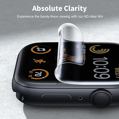 Miniatura 85 de LK Paquete de 8 protectores de pantalla para Apple Watch de 1.732 pulgadas Series 6/5 SE2 [película suave mejorada] [autorreparación] película