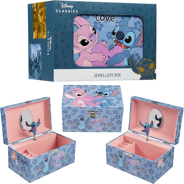 Disney Musical Jewellery Box for Girls, Stitch Gifts for Girls