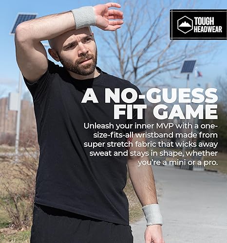 Miniatura 10 de Bandas deportivas para el sudor, bandas para el brazo para muñecas, absorción de sudor para hombres y mujeres