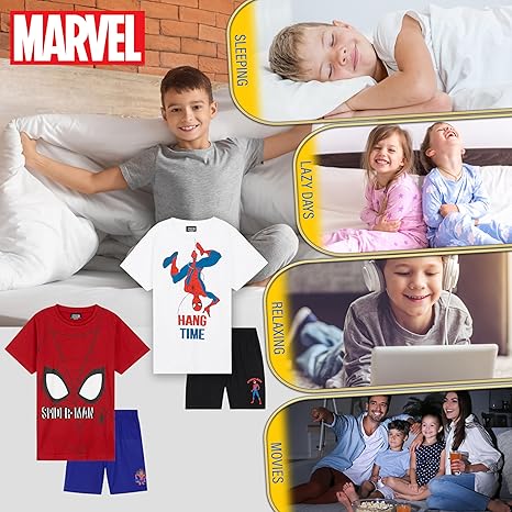 Pigiama Bambino Marvel - Confezione Da 2 Set, Cotone E Poliestere, Estate, Spiderman - Foto 6