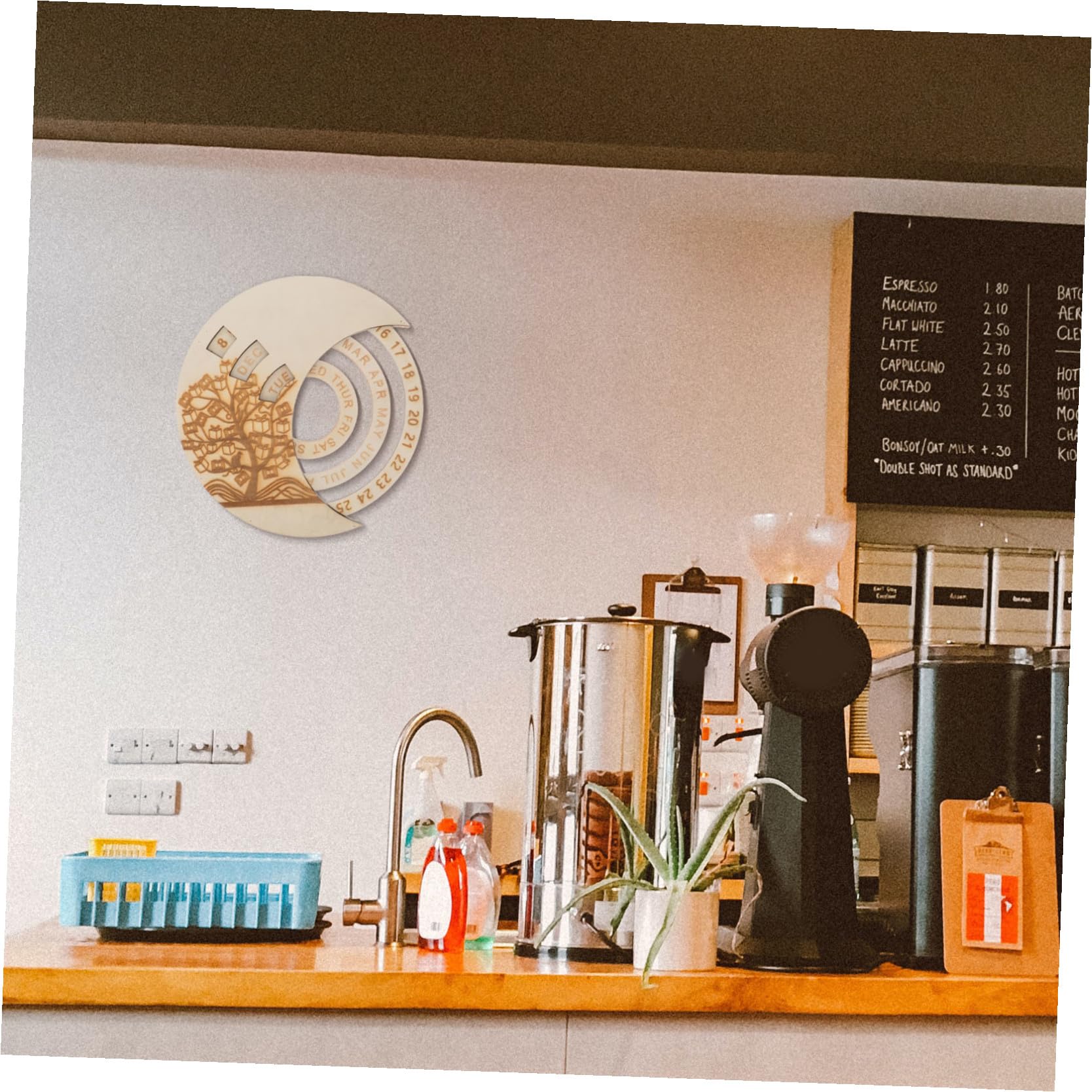 SEWACC 3stücke Moon Design Wandkalender Dekorativer Einstellbarer Mondkalender Für Schlafzimmer Und Büro Handgefertigtes Wandornament Datumsaktualisierung