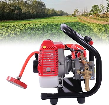 Portable High Pressure Sprayer 26CC 0.9HP 2-Stroke, Gas Powered Garden Spraying Machine Gasoline Agricultural Spraying Machine for Cleaning Vehicles and Agricultural Equipment