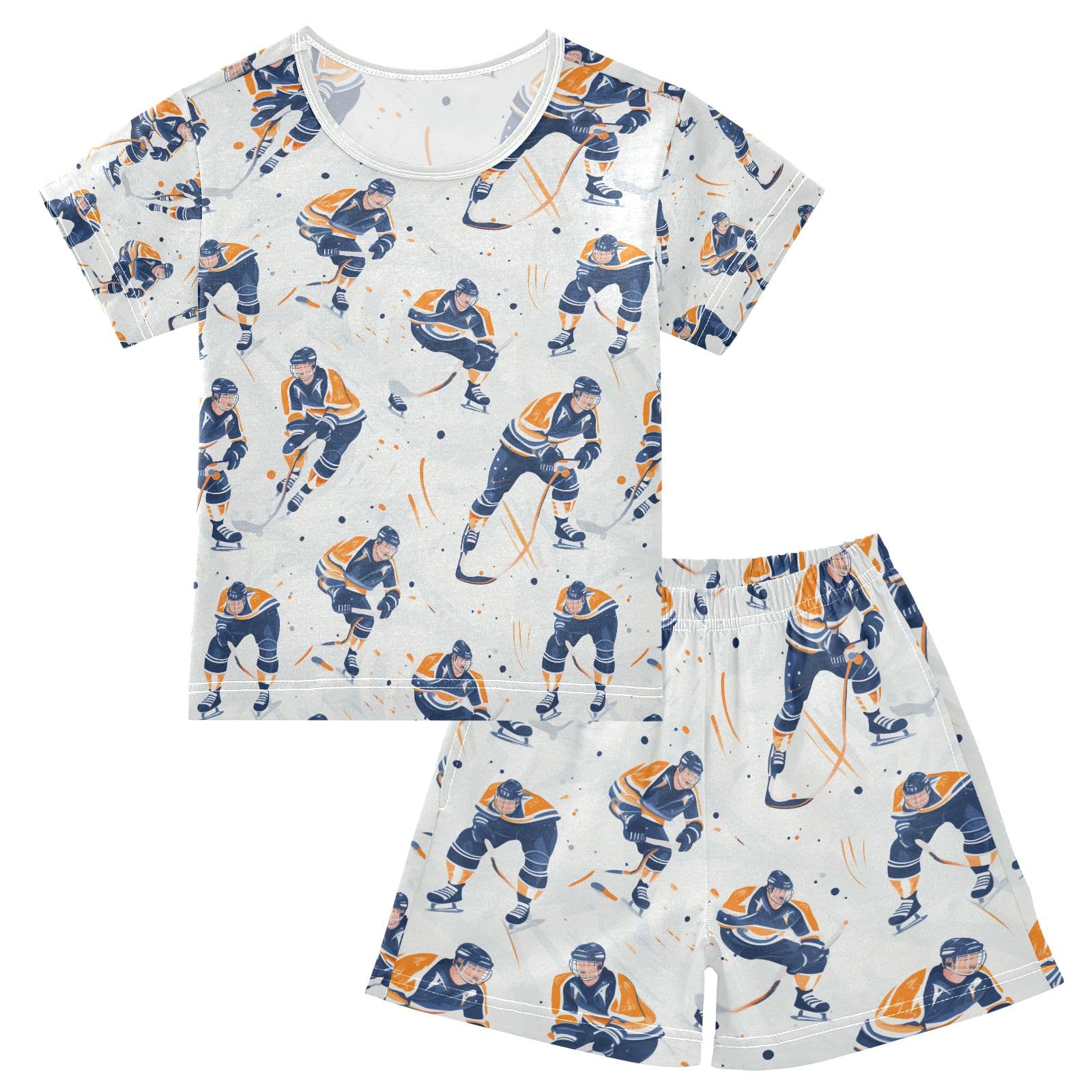 senya Cute Highland Cows Summer Pajamas Set Short Cotton Sleepwear 2 Piece