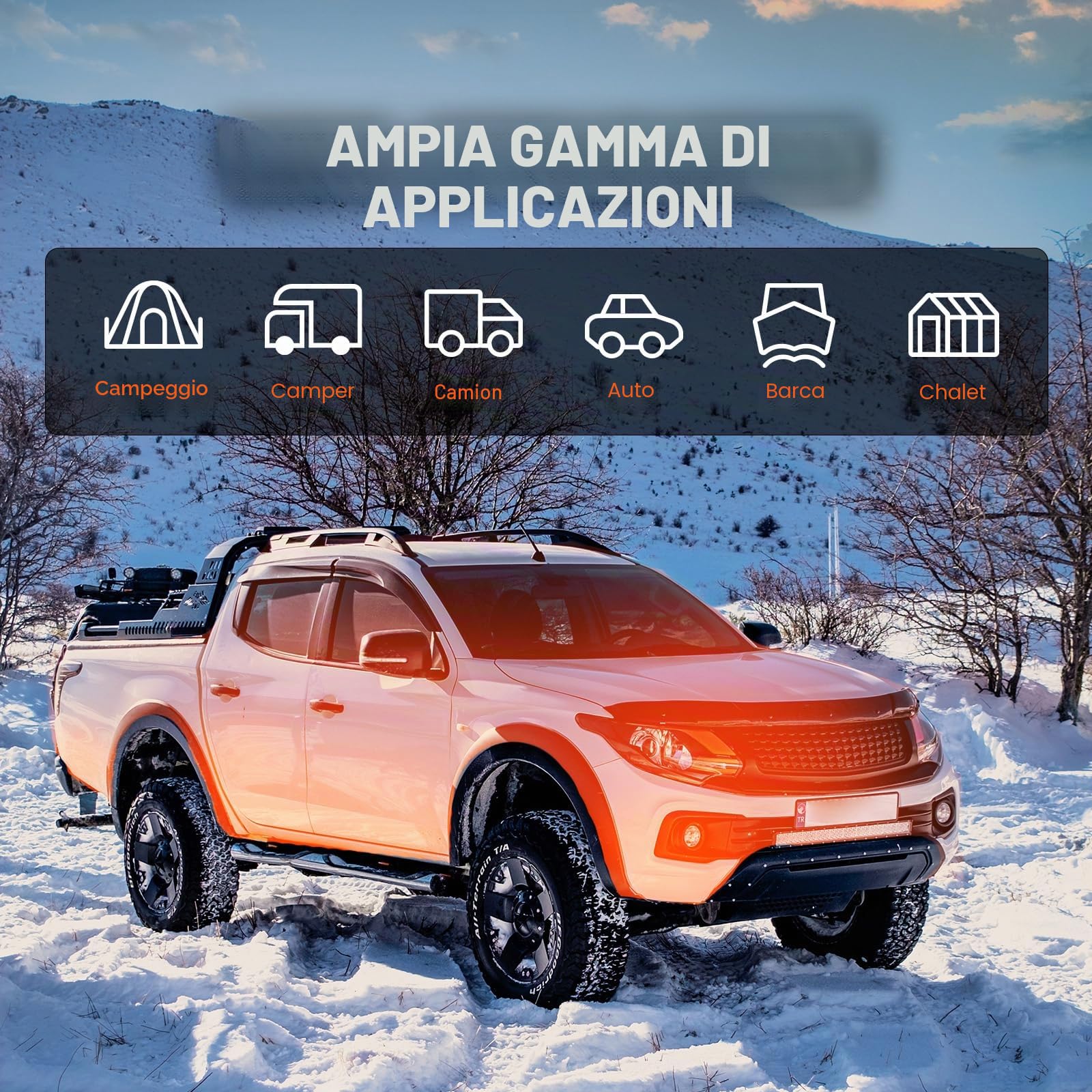 VEVOR Riscaldatore ad aria diesel da 12 V 8 kW, riscaldatore ad aria per parcheggio, riscaldatore ad aria diesel 0,16-0,62L/h con display LCD e telecomando, riscaldamento ad aria diesel,