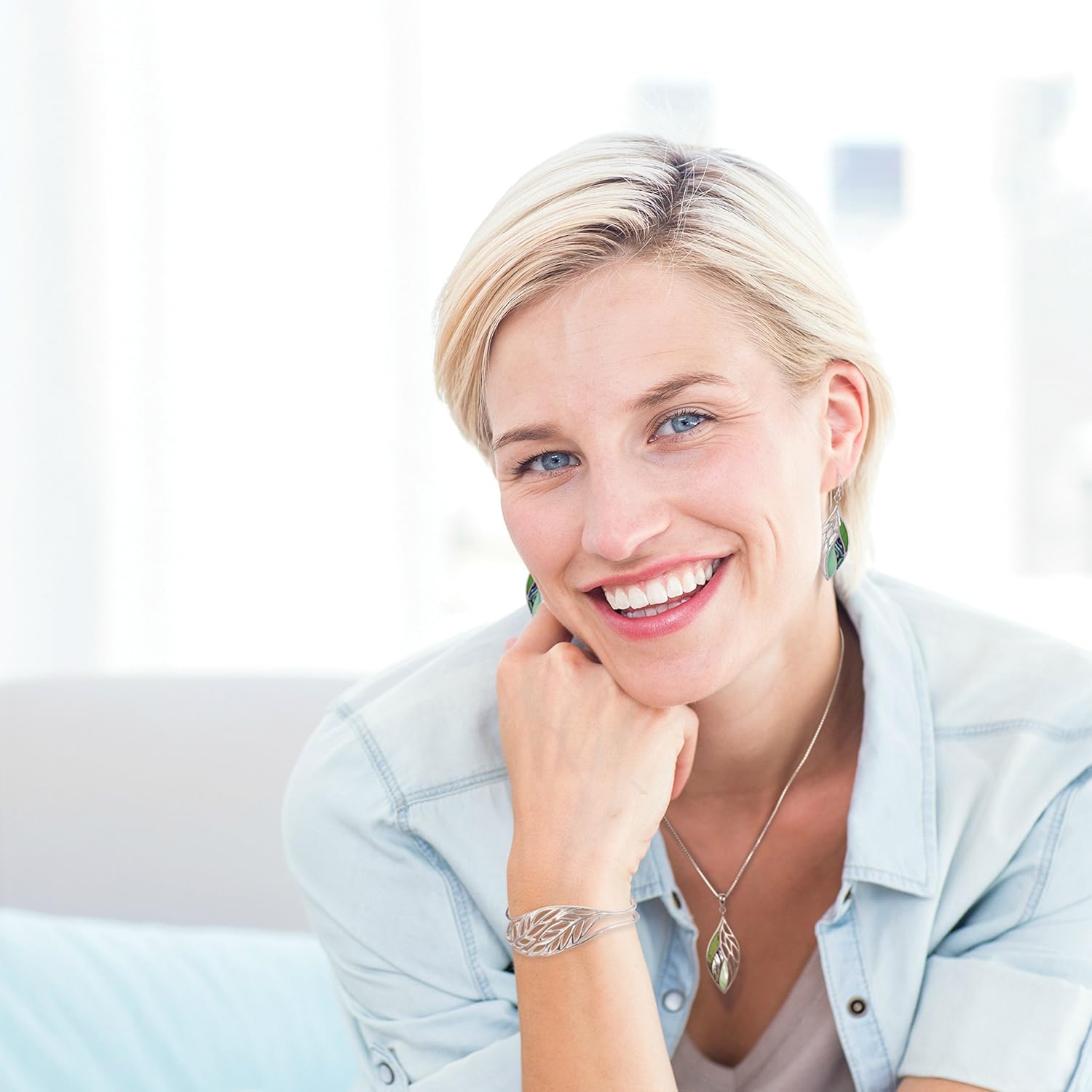 Boma Jewelry Sterling Silver Leaf Earrings - Image 2