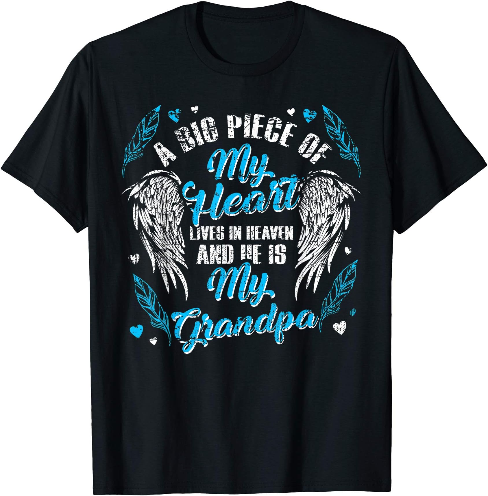 Rail18 CostumeMy Grandpa Lives In Heaven Memorial Blue Angel T-Shirt