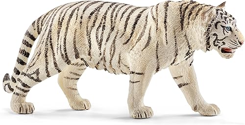 Schleich Wild Life - Figura realista de tigre blanco – Juguete auténtico y altamente detallado, duradero para la educación y el juego divertido para