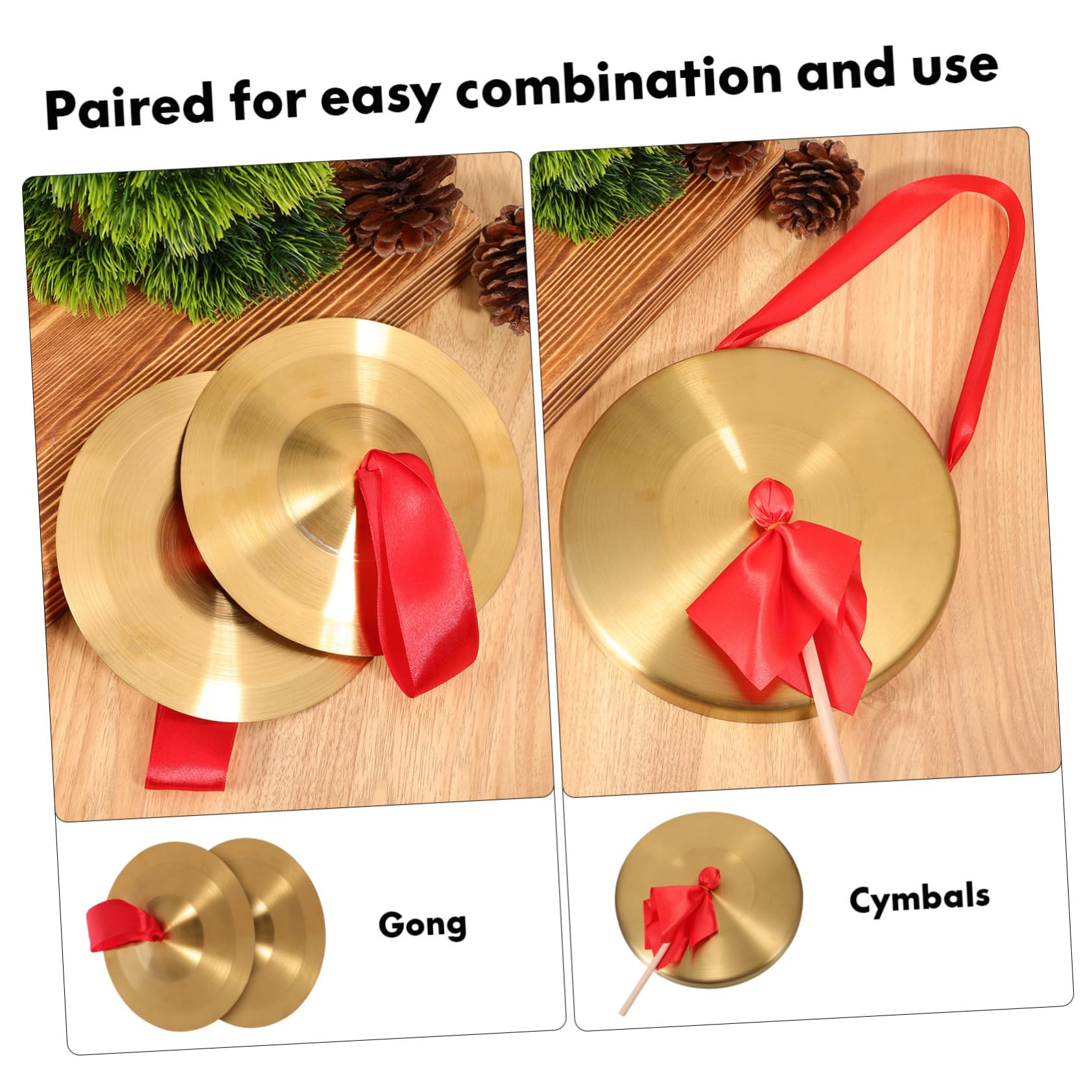 Gong In Ottone 32 Cm Con Martello - Strumento A Percussione Per Teatro, Opera E Meditazione