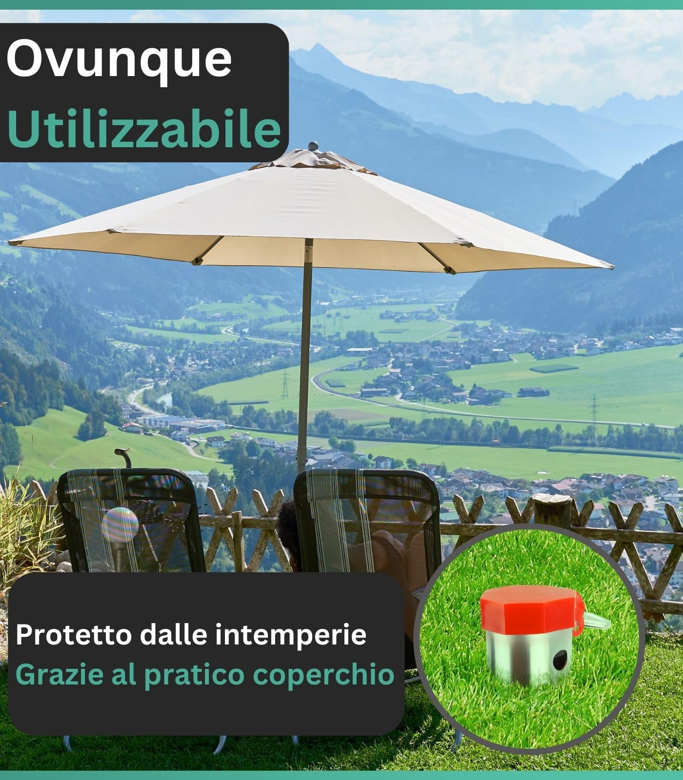 BESPORTBLE Base di Supporto per Ombrellone da Esterno Supporto per Ombrellone Ancoraggio per Sabbia Staffa di Fissaggio per Ombrellone