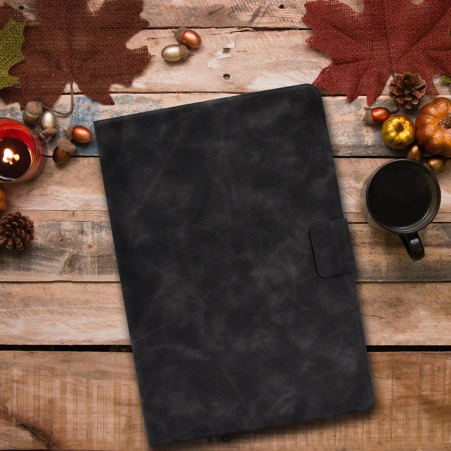 Pokrywa tabletu Case For Kindle Fire 7 2019/2017/2015 (9. / 5. generacja) Tablet, dla inch Folio Cover Multi-Angle Viewing W Slot Card Smart(Noir)