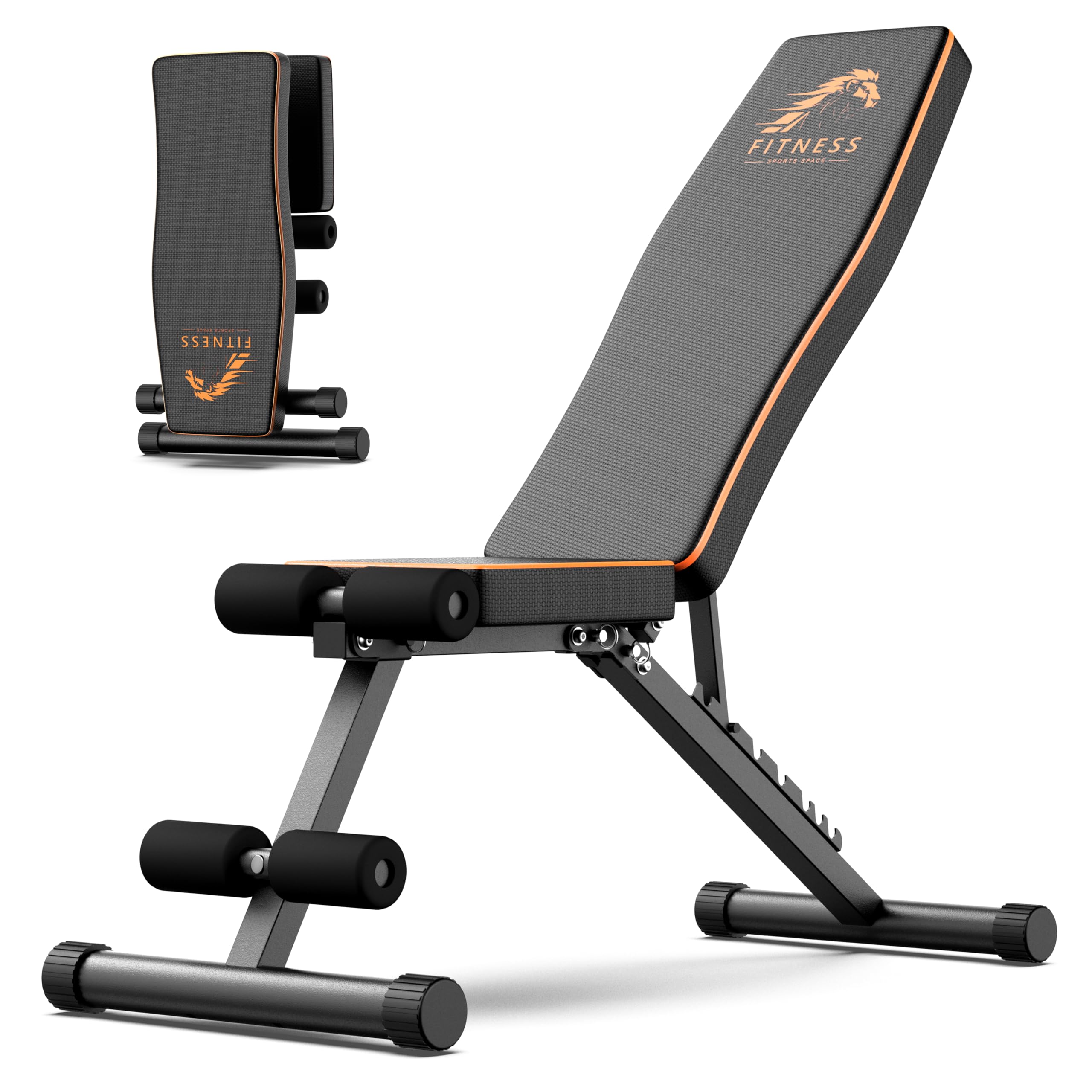 Banc de musculation réglable pliable avec dossier réglable sur 8 positions Banc de fitness Banc incliné pour un entraînement complet du corps Capacité de poids de 660 lbs
