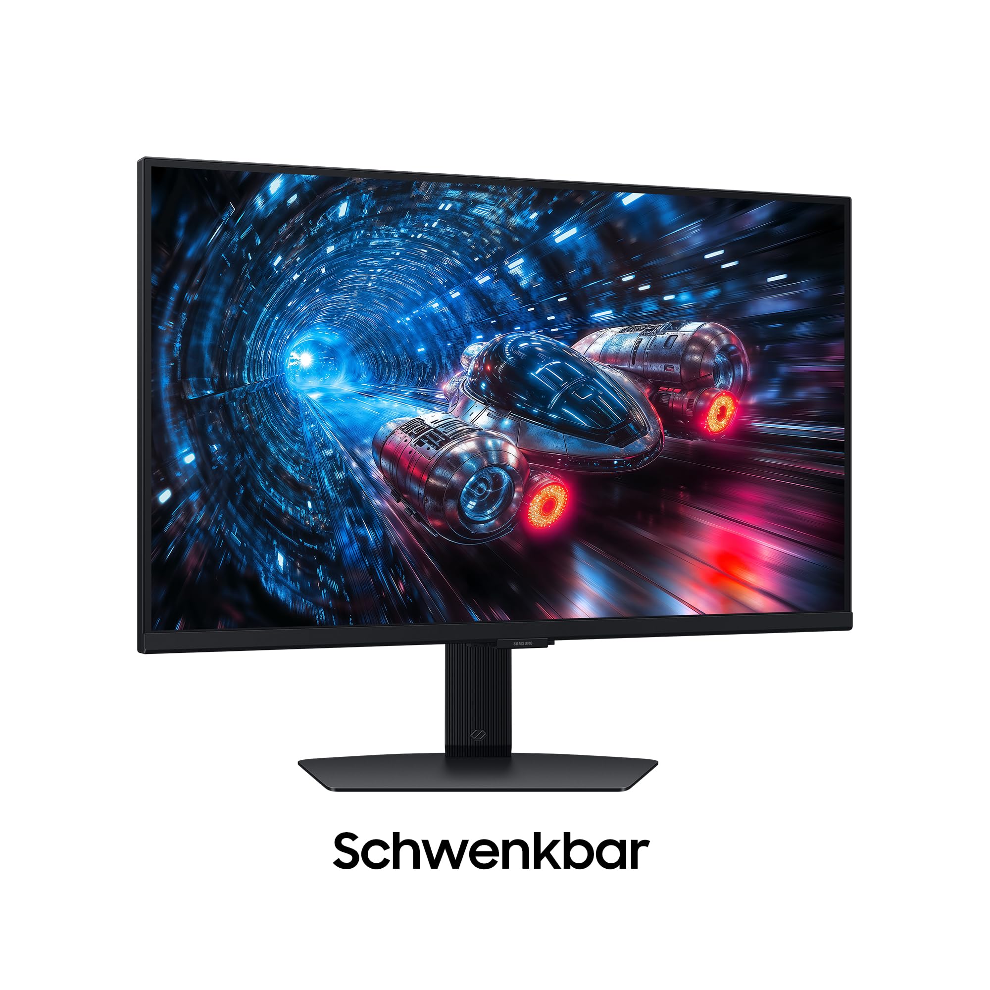 Samsung 27 Zoll Odyssey G70F Gaming Monitor, PC-Bildschirm mit IPS-Panel, 3.840 x 2.160 Pixel (UHD), 180 Hz (4K)/360 Hz (Full HD), 1 ms (G/G), AMD FreeSync Premium Pro, NVIDIA G-Sync, LS27FG702EUXEN
