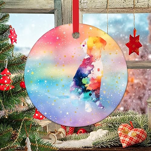 Miniatura 9 de Acuarela Dog Chow Chow Adornos de cerámica colgante para árbol de Navidad, regalo para perro, mamá, adornos de Navidad, Chow Chow Chow, silueta