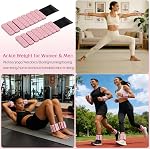 Poids réglables de poignet et de cheville pour femmes & Hommes, réglables 2-LB(1LB Chacun), poids de la jambe de bras en silicone pour Pilates, fitness, entraînement, yoga, natation & Marcher
