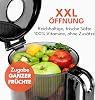 LEBENLANG Juicer Slow Juicer - Includes Recipe Book & Large 130 mm Opening I Perfect for Fruit Whole Fruits and Vegetables 100% BPA Free I Best Juicer Machine Juicer Electric Masticating Green Press
